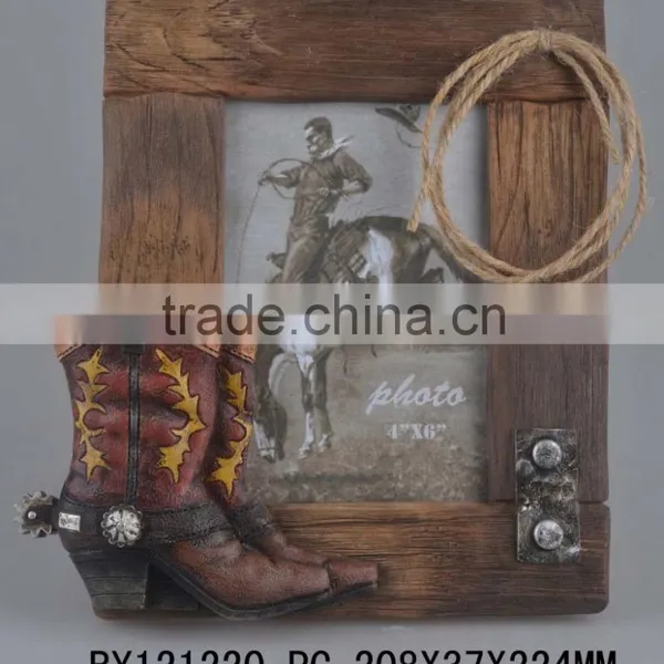 Cowboy Cross Necklace Photo Frame Polyresin Home Decor photo-3