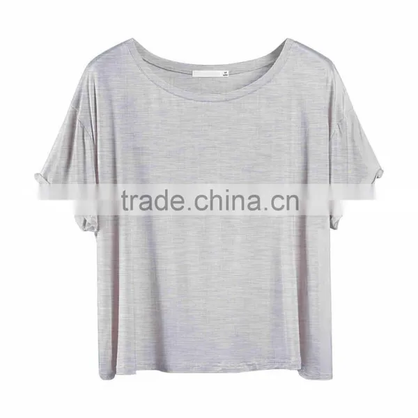 Manufacturer China Women's Clothing Cotton Bluk t- Shirt /loose Shirt Women Cheap Price photo-2