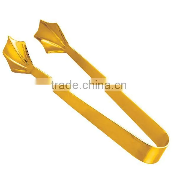 Silver Gold Plated Stainless Steel Ice Tong Ice Tongs Antique Ice Tongs for Bar Party Household Restaurant Hotel From Factory photo-2