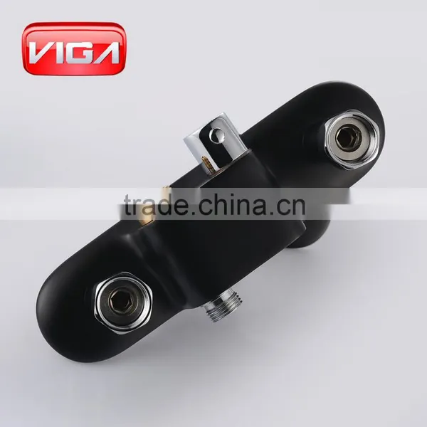Good Quality ABS Rain Shower Head Bathroom Shower Black Shower Bath Set photo-4