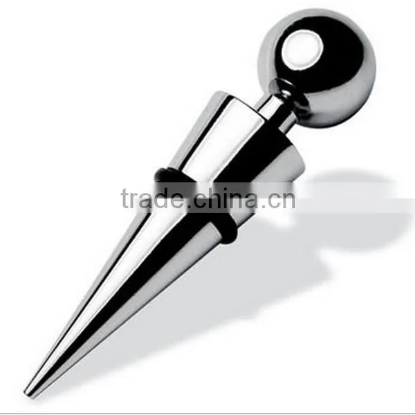 New Design Zinc Alloy Hollow Round Wine Bottle Stopper Wine Preservation Wine Stopper photo-2