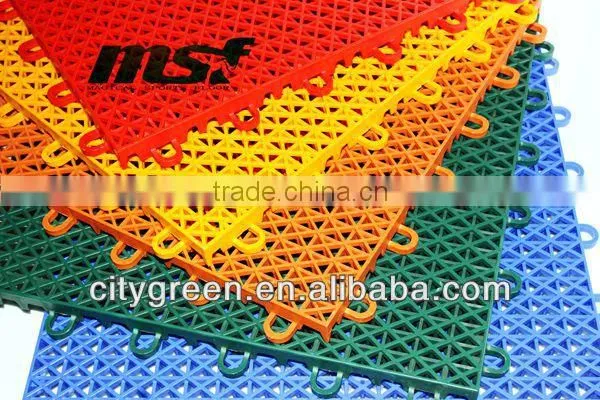 Interlocking Modular Basketball Court Floor, Outdoor Playground PP Mat Flooring photo-6