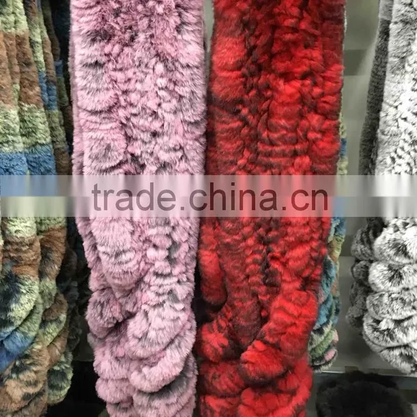 Fashion Style Fur Scarf Shawl / Rex Rabbit Fur Scarf From China photo-6