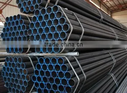 Black Paint High Quality Coated Erw Steel Pipe
