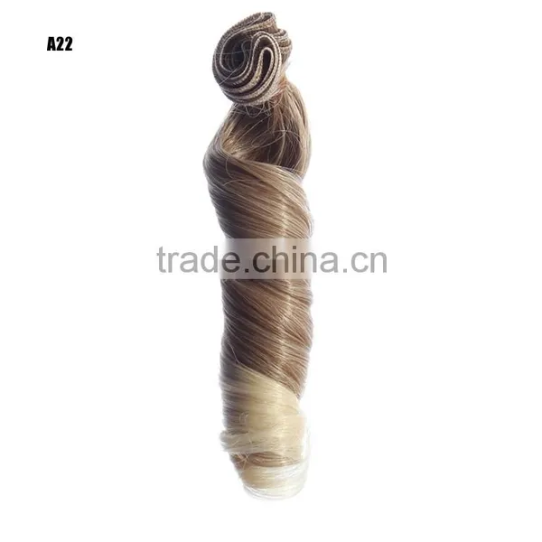 15cm Ombre Color Body Wave Hair Weaving for DIY Doll Wig photo-5