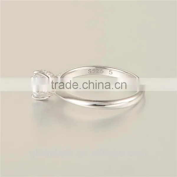 925 Latest Simple Design Ladies Coustume Jewelry Italian Silver Rings photo-2
