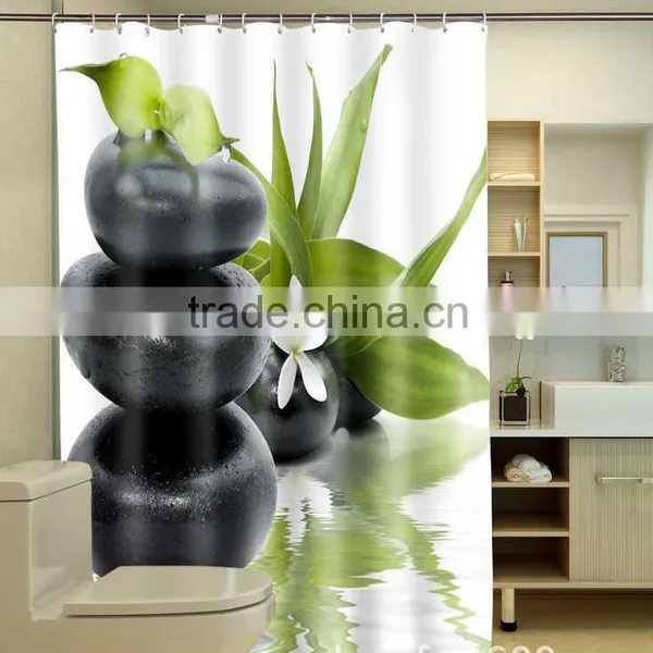 Digital Printed Green Plants Shower Curtain photo-3