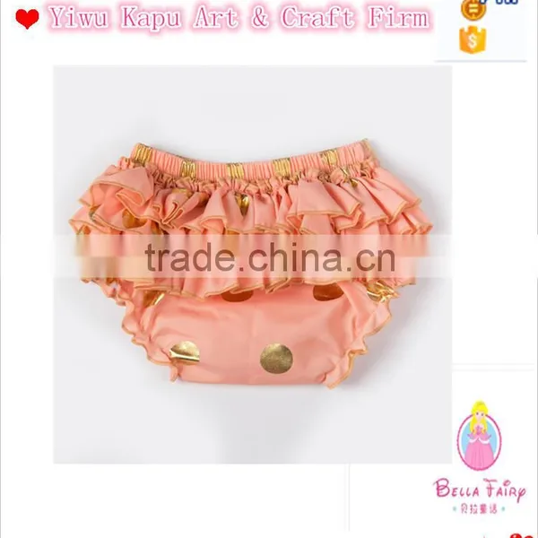 2016 Sweet Design Ruffle Diaper Cover Bloomers, Polka Dot Ruffle Bloomers for Children in Stock photo-4