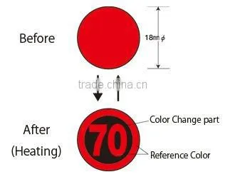 Temperature warning sticker