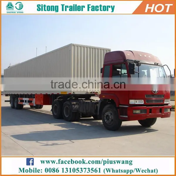 13 Meters Top-closed Type Cargo Semi Trailer Van Type Enclosed Box Trailers for Sale photo-2