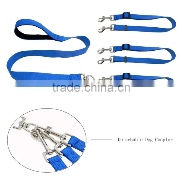 Greenwell 3 in 1 Durable Nylon Dog Leash With Padded Handle Three Way Pets Leash With Coupler, Adjustable and Detachable, Lead photo-2