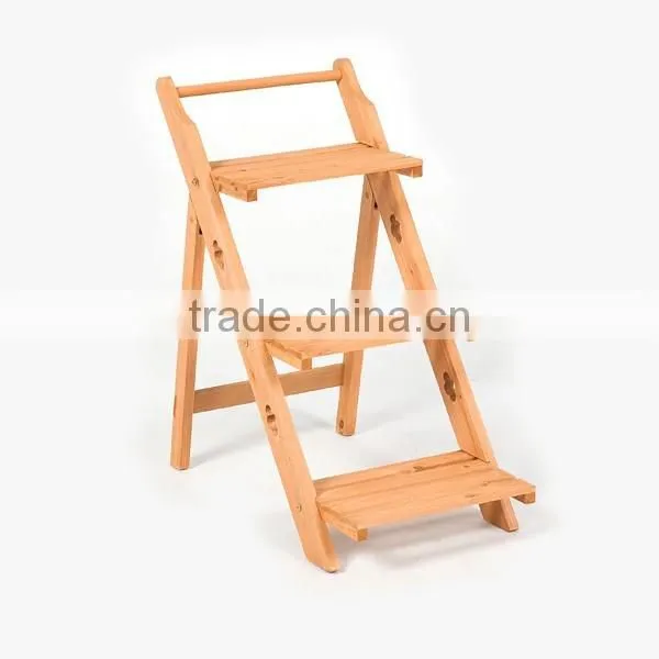 3 Tier Wooden Flower Stand/flower Pot Stand /Folding 3 Tier Wooden Etagere photo-2
