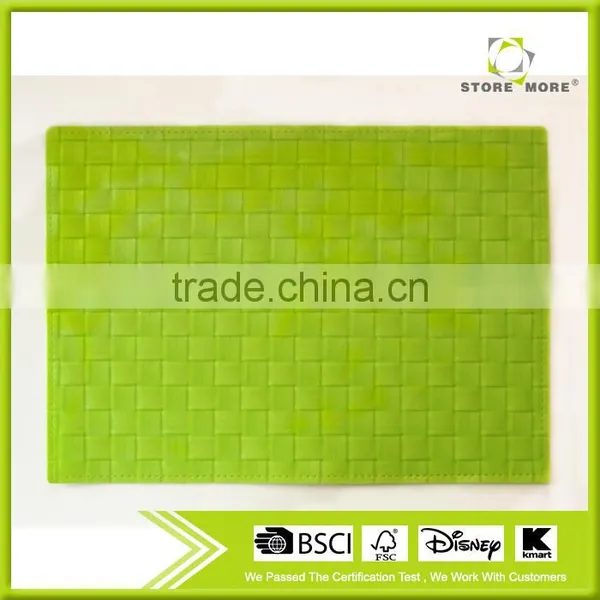 Kitchen Placemat Multi Colored PP Placemats, Solid Red photo-3