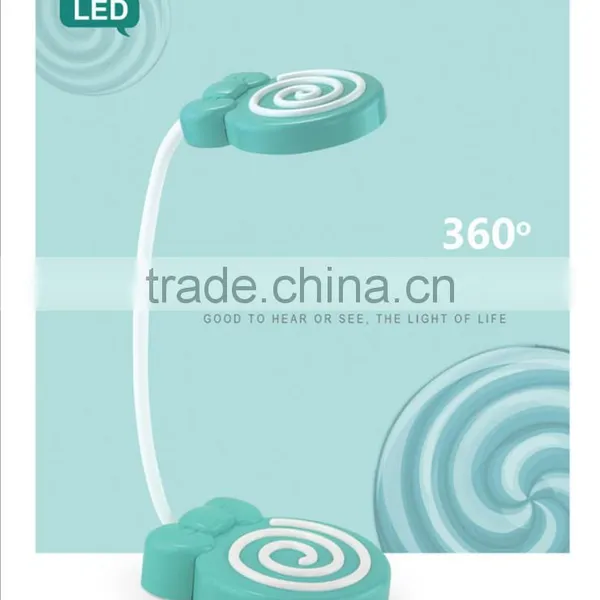 New Arrival Cute Lollipop Candy Design LED Table Lamp, Creative Flexible Smart Touch Sensor Rechargeable Decorative Night Light photo-2