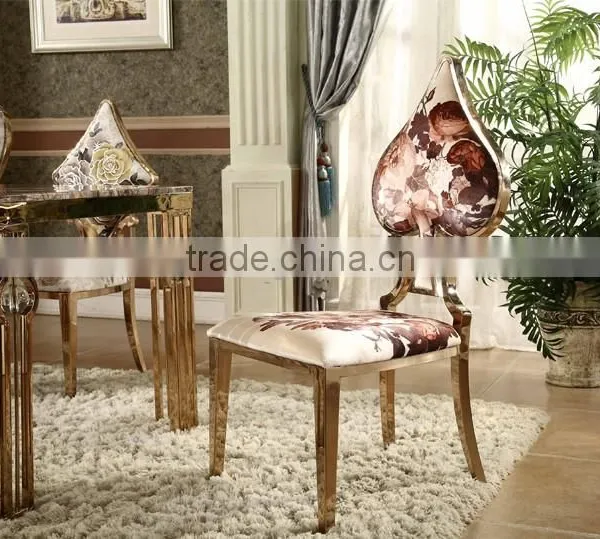 Flower Shape Fabric Cover Dining Chair for Hotel photo-5