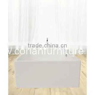 Europen style square shape solid surface bathtub