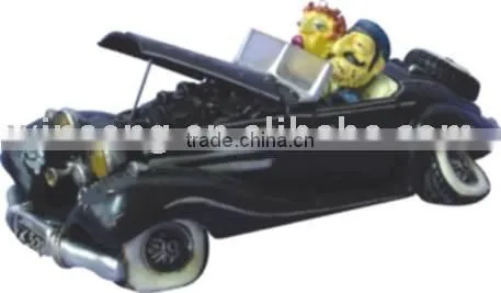 Polyresin Black Model Car With Lover