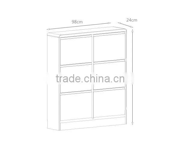 Wooden Shoe Storage Cabinet Design MDF Cabinet With 3 Drawer Fashion Morden Home Furniture for Living Room Shoe Storage photo-6