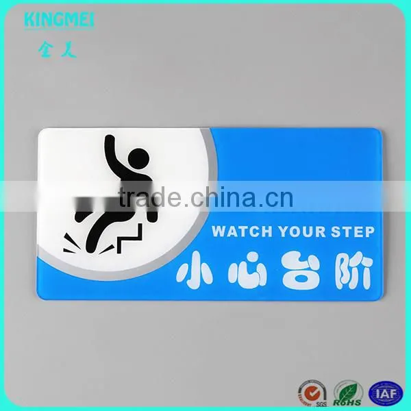 Full Printing Acrylic Wet Floor Caution Sign Acrylic Sign Holders Adhesive photo-3
