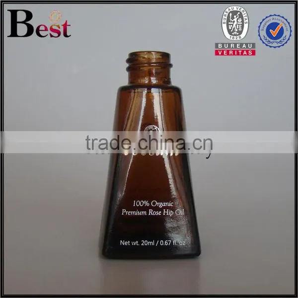 20ml Amber Pyramid Shape Brown Glass Dropper Bottle for Essential Oil photo-2