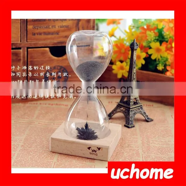 UCHOME New Creative Wooden Holder Magnet Hourglass photo-2