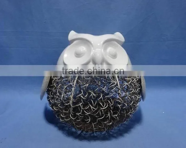 Owl Decorations Porcelain With Iron XMAS Decorations photo-2