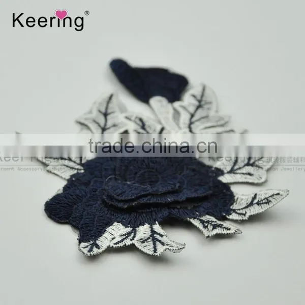 2017 New Arrival Beautiful Design Embroidery Patch Flower Applique From Keering WEF-764 photo-2