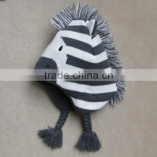 Kid Size Animal Knitted Crochet Earflap Hats photo-4