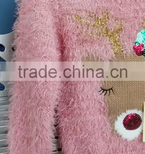 Kids Wholesale Eyelash Knit Christmas Sweater (KS0437) photo-5