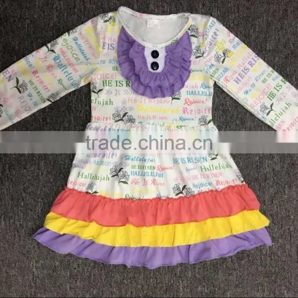 Wholesale Easter Baby Pearl Dress With Chicken for Children Kids Dress Clothing photo-4