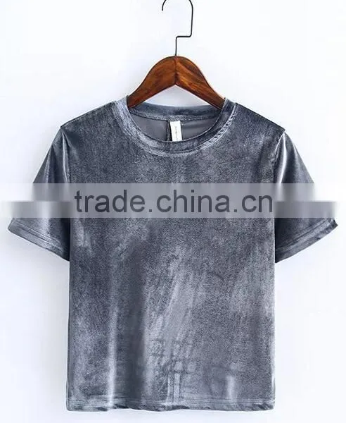 Runwaylover EY2389B Ladies Sexy 2017 Short Sleeve Crop Tops photo-4