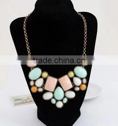 CHARM CRYSTAL FLOWER CHOKER CHUNKY STATEMENT BIB PENDANT CHAIN COLLAR NECKLACE photo-6