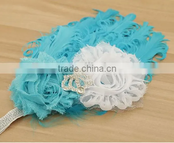 2016 New Design Baby Hair Accessories With Regular Colorful Feather Flower photo-5