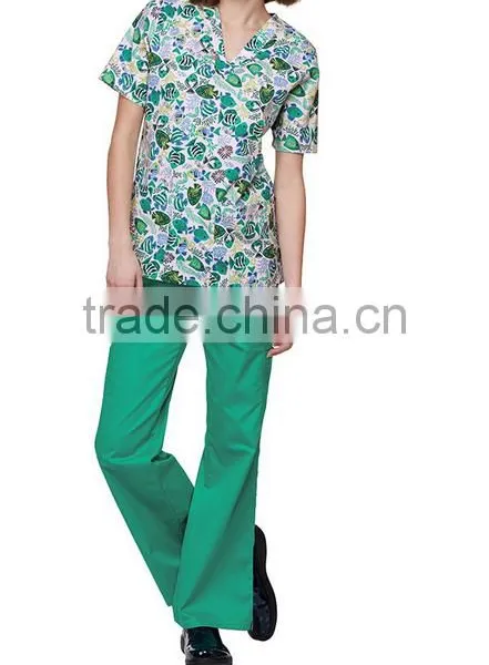 Hot Sale Printed Nursing Medical Scrubs Wholesale photo-3