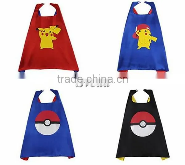 High Quality Pocket Monster Pikachu Cloak With Mask 70cm Halloween Cosplay Pokemon Pikachu Mask photo-5
