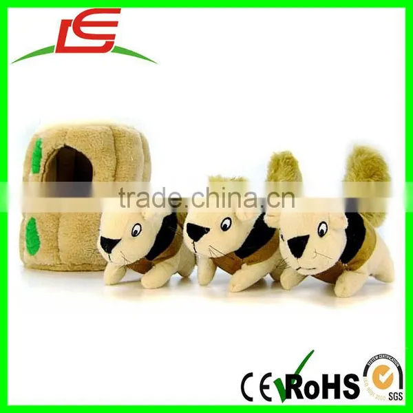 China Suppliers Plush Puppies Doll Hide A Squirrel for Dog Toy photo-3
