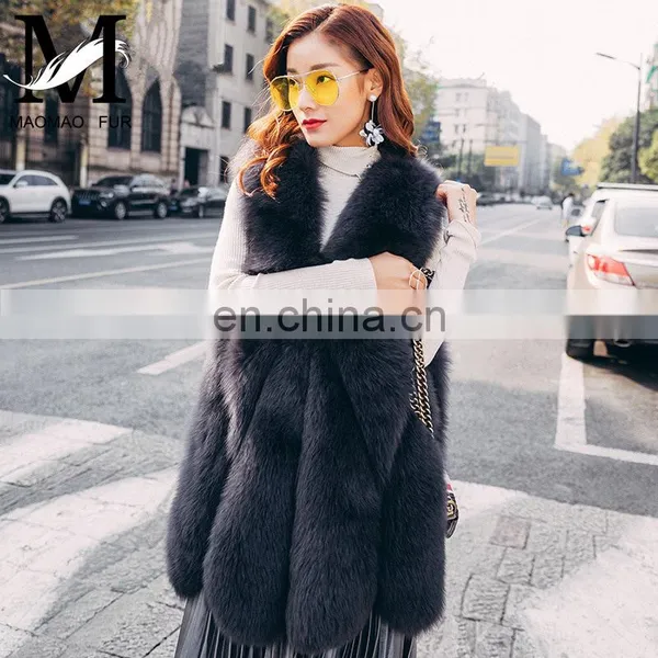 2016 Fashionable and Comfortable Women Vest Girl Apparel Natural Real Fur Vest photo-2