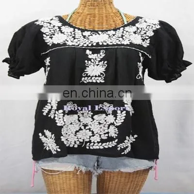 Hand Embroidered Dress Mexican Embroidery Clothing Wholesale Women's Tunic Dress