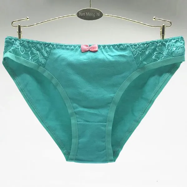 Yun Meng Ni Sexy Underwear Soft Lace Trim Ladies Briefs Big Size XXL XXXL XXXXL Cotton Women Panties photo-5