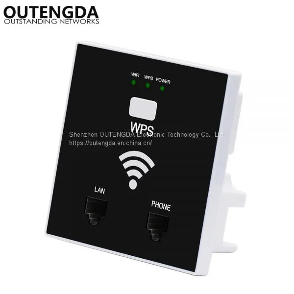 300Mbps in Wall WiFi Access Point Wireless Socket AP for Hotel WiFi Project Support AC Management RJ45 RJ11 WPS Encryption photo-2