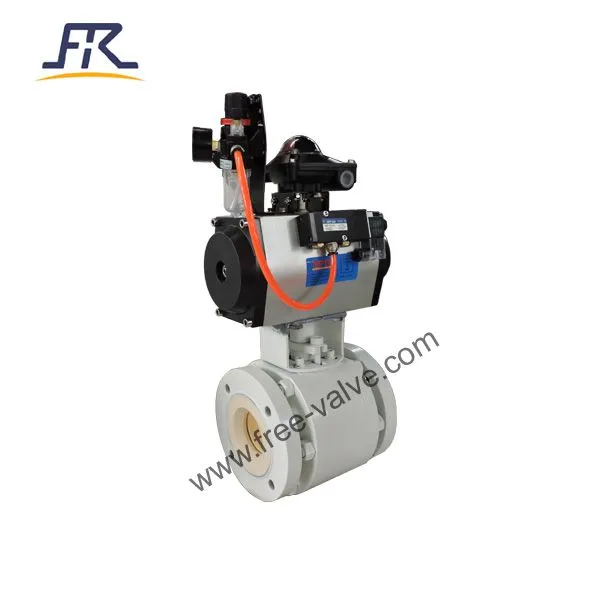 Pneumatic Operated Ceramic Lined WCB Ball Valve photo-5