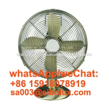 SIBOLUX 12 Inch Vintage Table Fan Desk Fan With Aluminum Blades for Office and Home Appliances photo-3