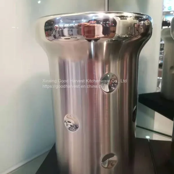 High-class Unique Stainless Steel Bar Beer Bucket Ice Bucket Stainless Steel Double Wall Ice Bucket photo-3