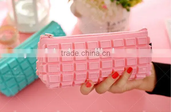 Chocolate Shape Custom Pencil Bag Fancy Zipper Lock Pencil Bag photo-6
