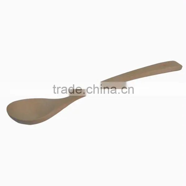 Wooden Bent Handled Spoon for Soup Cooking