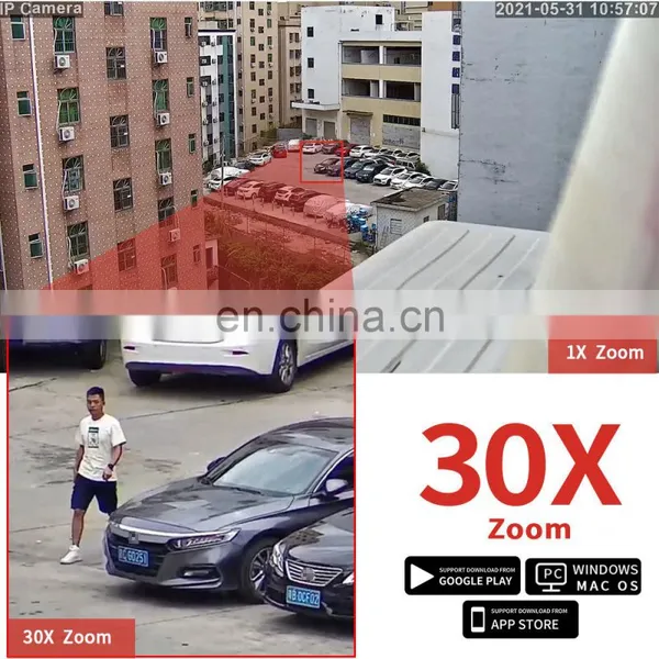 Wireless WIFI 2MP POE Security IP Camera Outdoor HD 30X Zoom PTZ CCTV Surveillance Cam Night Vision H.265 CamHi APP photo-3