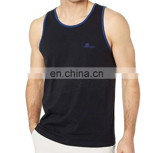 Wholesale Men Sports Tank Top Custom Muscle Fitness Vest Men's Black Tank Top photo-5