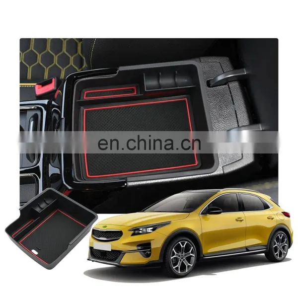For 2020+ XCeed SUV Car Accessories Center Console Organizer Tray Armrest Storage Box ABS Non-Slip Insert Tray