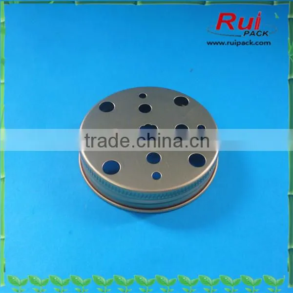 Silver Spice Aluminum Lid With Hole,natural Silver Aluminum Air Freshener Cap,beautiful Aluminum Lid photo-2