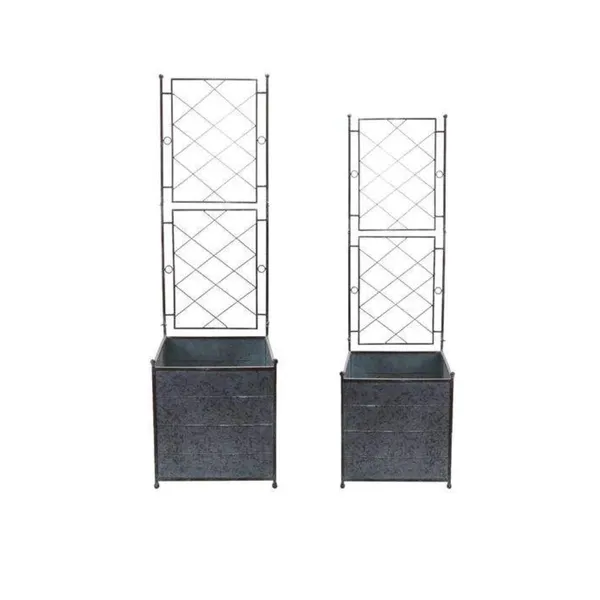 Wholesale Secure Wrought Iron Garden Fence | Modern Trellis for Privacy Landscaping photo-3